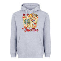 Heather Grey be my valentine with playing cards and key Heavyweight Hoodie - AdoDesignShop