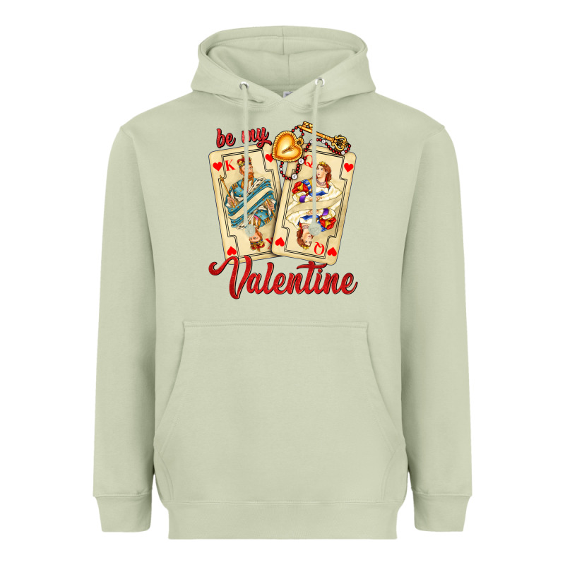 Be My Valentine With Playing Cards And Key Heavyweight Hoodie by AdoDesignShop | Teevron