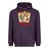 Plum be my valentine with playing cards and key Heavyweight Hoodie - AdoDesignShop