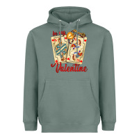Sage be my valentine with playing cards and key Heavyweight Hoodie - AdoDesignShop