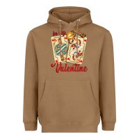 Toasted Coconut be my valentine with playing cards and key Heavyweight Hoodie - AdoDesignShop