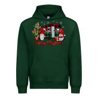 Forest Green merry christmas gnome caravan Urban Hoodie - JahusDesignShop