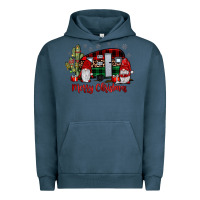 Pigment Midnight Navy merry christmas gnome caravan Urban Hoodie - JahusDesignShop