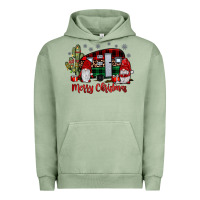 Pigment Oil Green merry christmas gnome caravan Urban Hoodie - JahusDesignShop