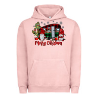 Pigment Salmon merry christmas gnome caravan Urban Hoodie - JahusDesignShop