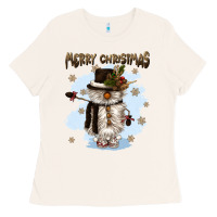 Bone merry christmas snowman Ladies Tee - CowGirlArtShop