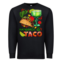 Black margarita and taco Premium Sweatshirt - AdoDesignShop