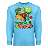 Ocean Blue margarita and taco Premium Sweatshirt - AdoDesignShop