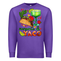 Purple margarita and taco Premium Sweatshirt - AdoDesignShop
