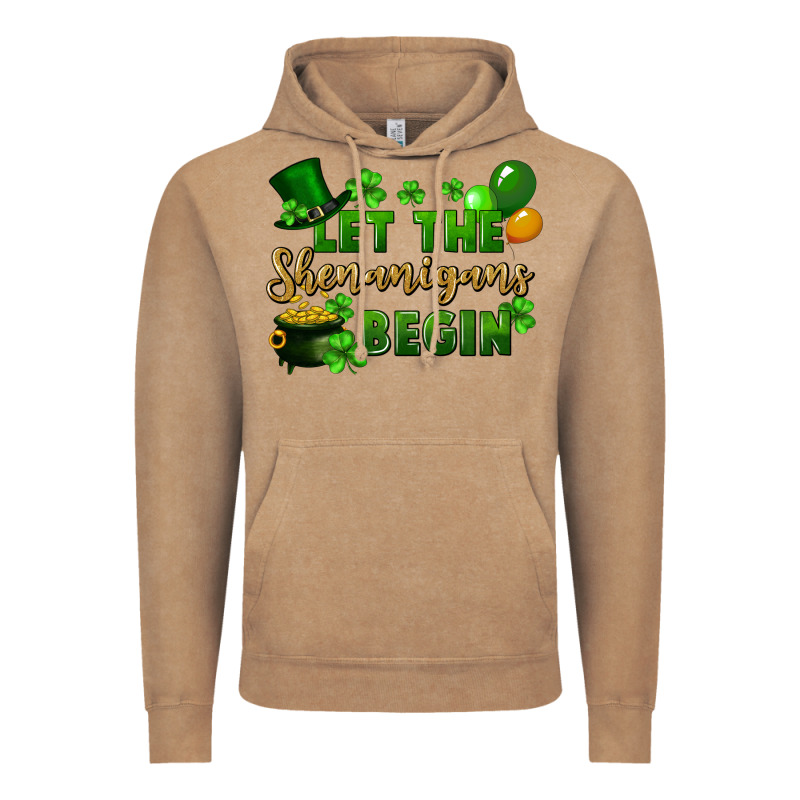 Let The Shenanigans Begin St. Patricks Day Vintage Hoodie by FaDigitalArtStudio | Teevron