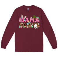 Burgundy Western Mama Bunny Long Sleeve Tee - BundleAndBundleShop