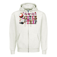 Oatmeal Heather oh sip its a girls trip Zipper Hoodie - AdoDesignShop