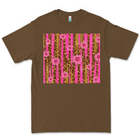 Cacao glitter pink stripe leopard pattern with flowers Premium Tee - TumblerDesignByShophia