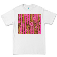 White glitter pink stripe leopard pattern with flowers Premium Tee - TumblerDesignByShophia