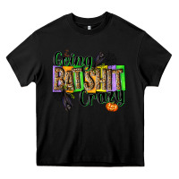 Black Going bat shit crazy Heavy Core Tee - NancyCooperArtShop