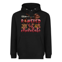 Black powered by chocolate Heavyweight Hoodie - AdoDesignShop