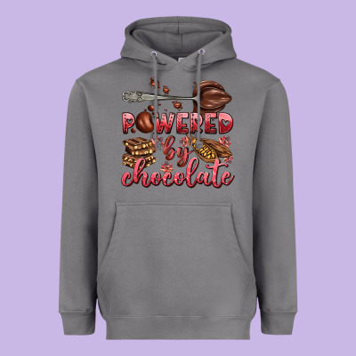 Powered By Chocolate Heavyweight Hoodie Designed By Adodesignshop