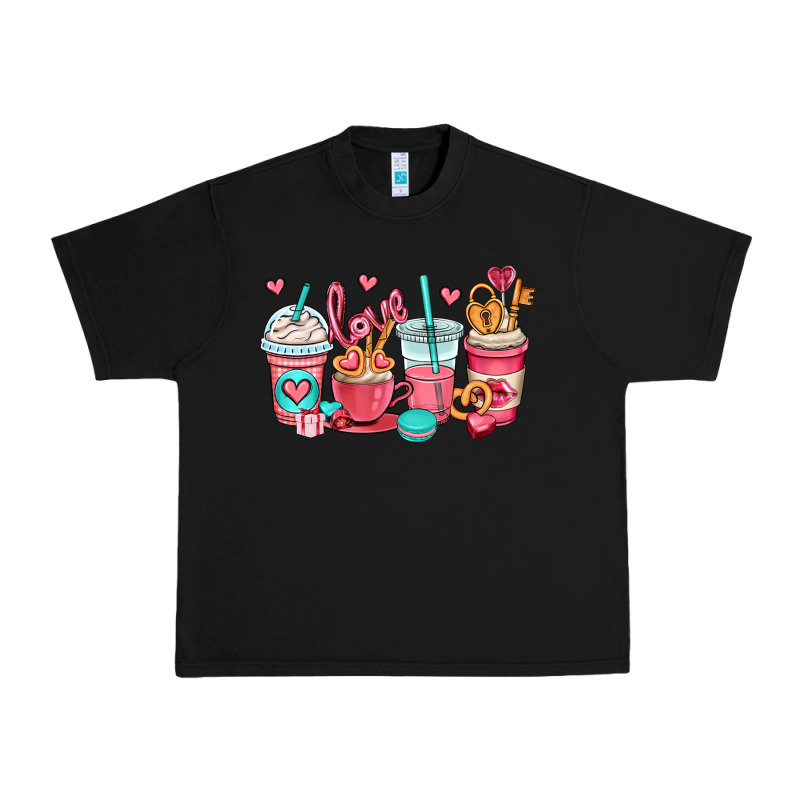 Valentines Day Coffee Cups (1) Urban Heavy Tee by OliviaCreatesArt | Teevron