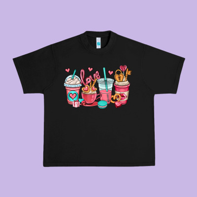 Valentines Day Coffee Cups (1) Urban Heavy Tee Designed By Oliviacreatesart