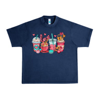 Navy valentines day coffee cups (1) Urban Heavy Tee - OliviaCreatesArt