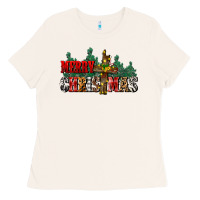 Bone merry christmas  cross Ladies Tee - CowGirlArtShop