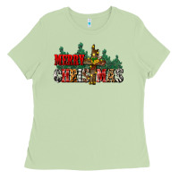 Matcha merry christmas  cross Ladies Tee - CowGirlArtShop