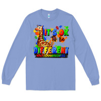Colony Blue it's ok to be different autism awareness Long Sleeve Tee - FaDigitalArtStudio