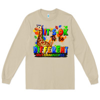 Mushroom it's ok to be different autism awareness Long Sleeve Tee - FaDigitalArtStudio