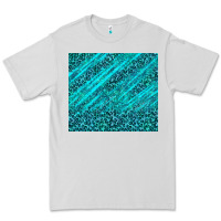 Blue Glitter With Leopard Pattern Premium Tee | Teevron
