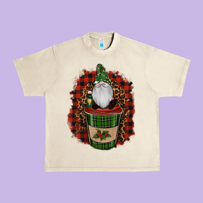 Gnomes With Coffee Christmas Urban Heavy Tee Designed By Ranaportraitstore