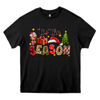 Black tis the season christmas Heavy Core Tee - texasbilliewilder