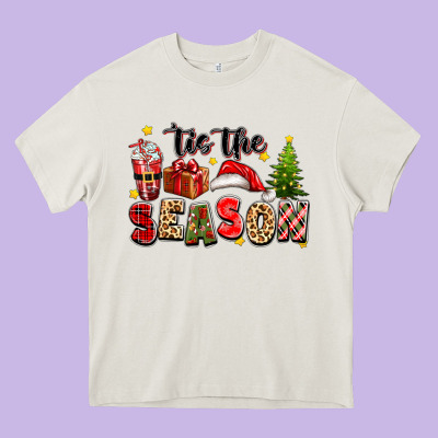 Tis The Season Christmas Heavy Core Tee Designed By Texasbilliewilder