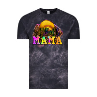 Cloud Black softball mama Vintage Tee - OliviaCreatesArt