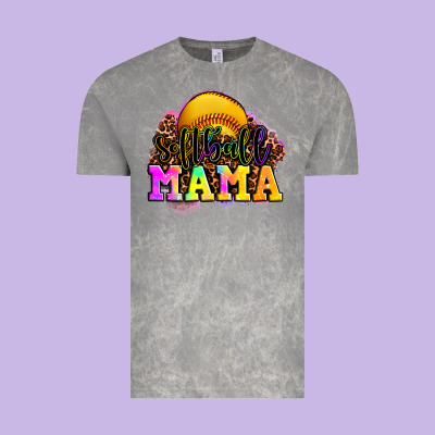 Softball Mama Vintage Tee Designed By Oliviacreatesart