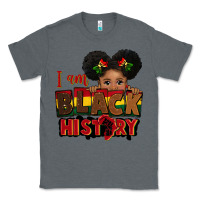 Charcoal Heather i am black history black girl peekaboo juneteenth Classic Tee - CowGirlArtShop