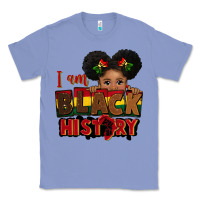 Colony Blue i am black history black girl peekaboo juneteenth Classic Tee - CowGirlArtShop