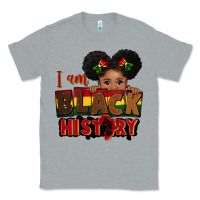 Heather Grey i am black history black girl peekaboo juneteenth Classic Tee - CowGirlArtShop