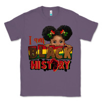 Lavender i am black history black girl peekaboo juneteenth Classic Tee - CowGirlArtShop
