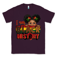 Plum i am black history black girl peekaboo juneteenth Classic Tee - CowGirlArtShop