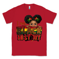 Red i am black history black girl peekaboo juneteenth Classic Tee - CowGirlArtShop