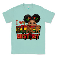 Seafoam i am black history black girl peekaboo juneteenth Classic Tee - CowGirlArtShop