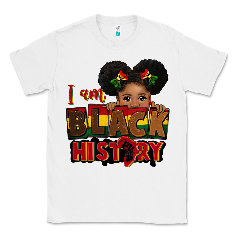 I Am Black History Black Girl Peekaboo Juneteenth Classic Tee by CowGirlArtShop | Teevron