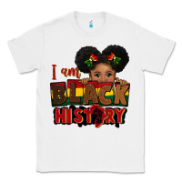 White i am black history black girl peekaboo juneteenth Classic Tee - CowGirlArtShop