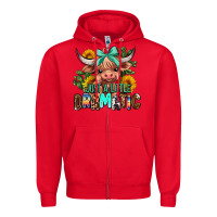 Red just a little dramatic Zipper Hoodie - AdoDesignShop