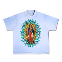 Grape Ice Our Lady Of Guadalupe Gemstone Sunflowers Urban Heavy Tee - FaDigitalArtStudio