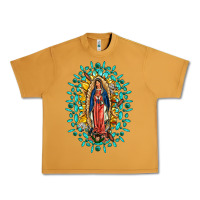 Peanut Butter Our Lady Of Guadalupe Gemstone Sunflowers Urban Heavy Tee - FaDigitalArtStudio