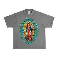 Tornado Our Lady Of Guadalupe Gemstone Sunflowers Urban Heavy Tee - FaDigitalArtStudio