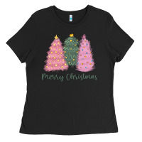 Merry Christmas Trees Ladies Tee | Teevron