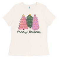 Bone merry christmas trees Ladies Tee - CowGirlArtShop