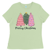 Matcha merry christmas trees Ladies Tee - CowGirlArtShop